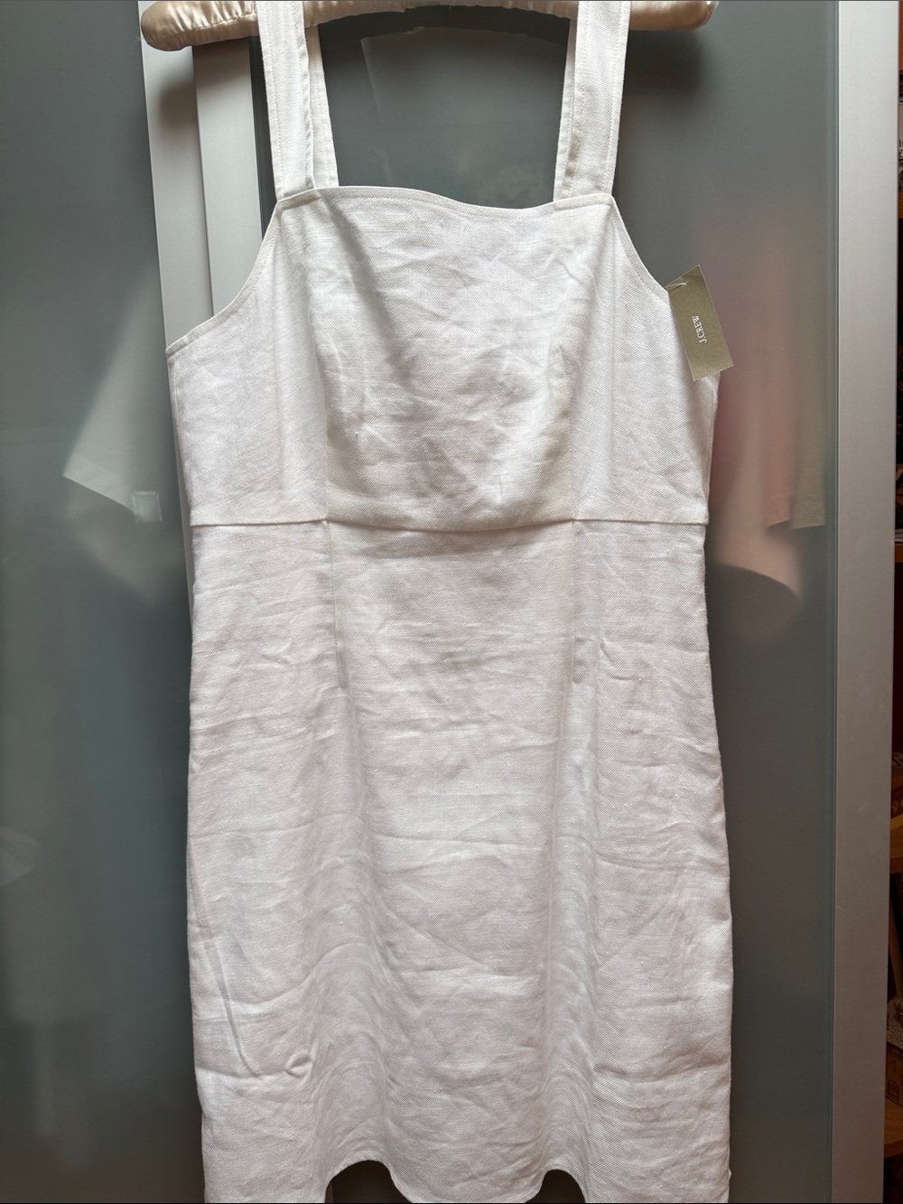 Jcrew white linen NWT dress